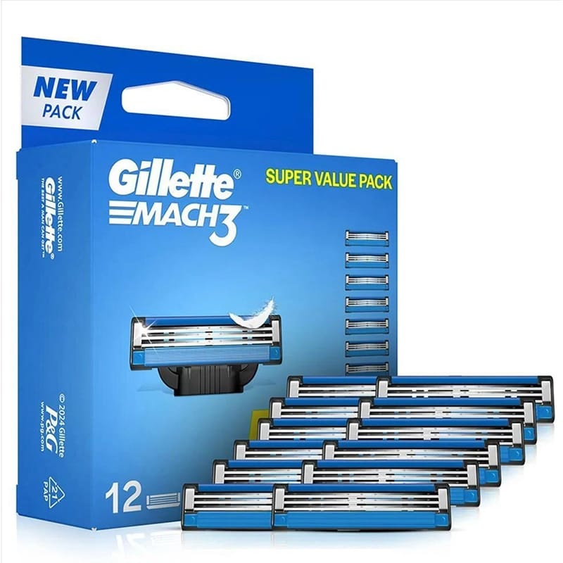 Picture of Gillette Mach3 Turbo Shaving Cartridge 12 pcs