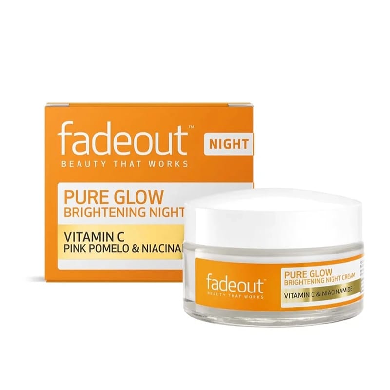 Picture of Fadeout Pure Glow Brightening Night Cream 50ml with Vitamin C, Pink Pomelo and Niacinamide