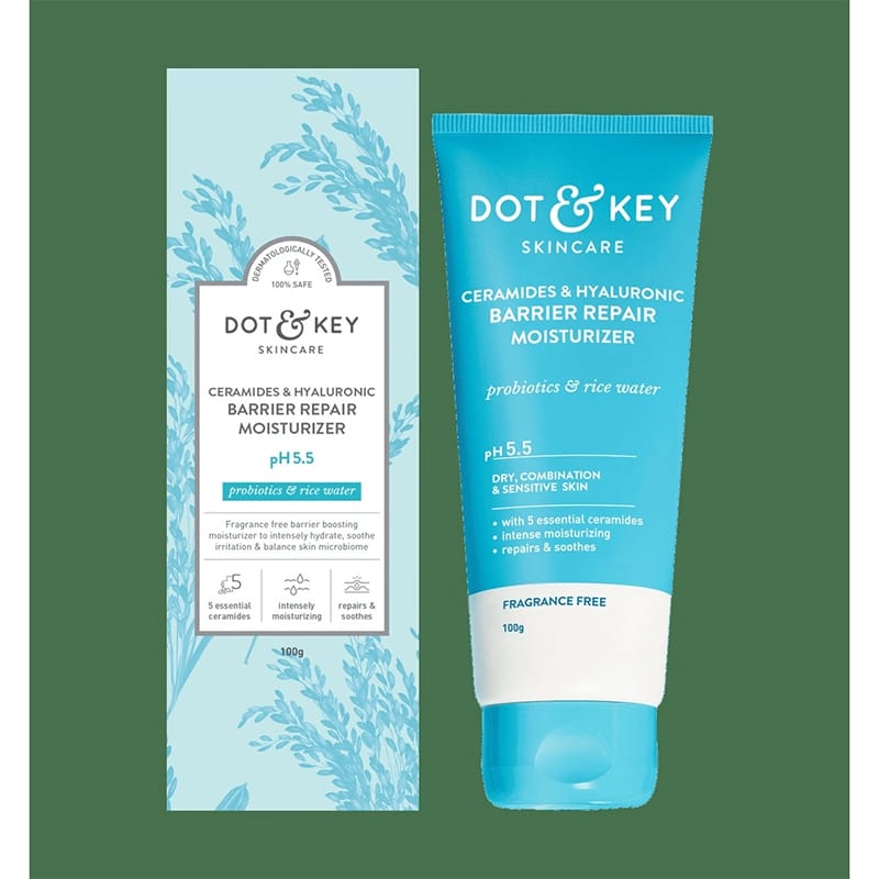 Picture of Dot And Key Barrier Repair Intense Moisturizer With 5 Ceramides & Hyaluronic | Shea Butter, Deep Moisturizing Repairs Skin Barrier, Locks In Moisture, Heals Dryness, Softens & Plumps Skin 100g