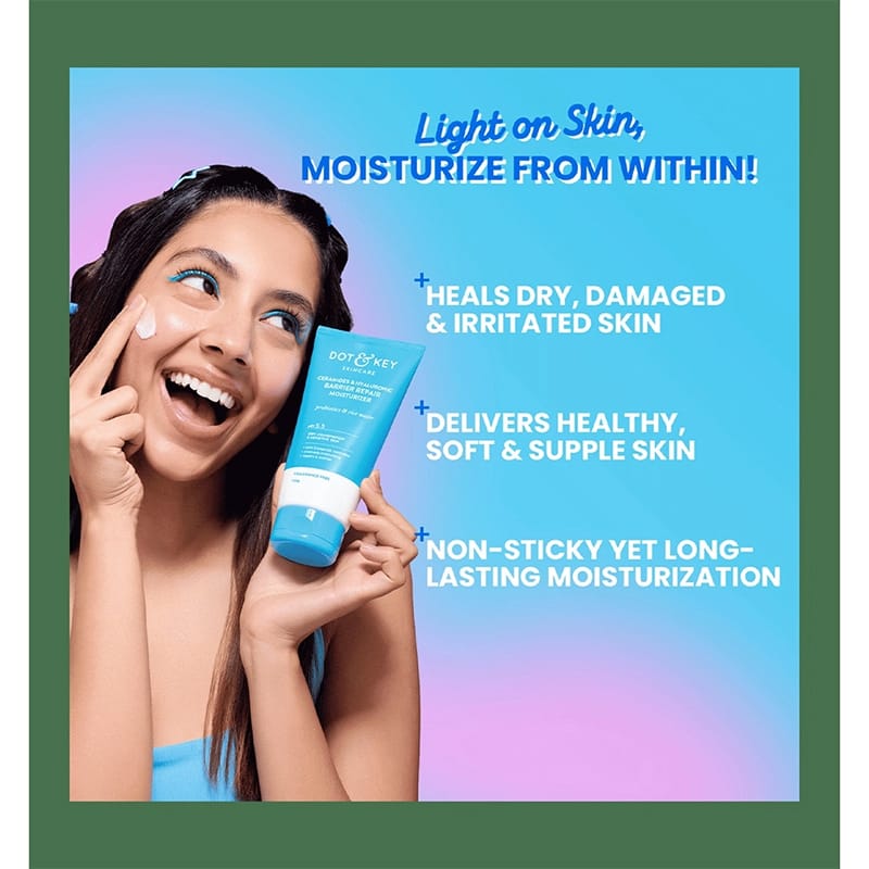 Picture of Dot And Key Barrier Repair Intense Moisturizer With 5 Ceramides & Hyaluronic | Shea Butter, Deep Moisturizing Repairs Skin Barrier, Locks In Moisture, Heals Dryness, Softens & Plumps Skin 100g