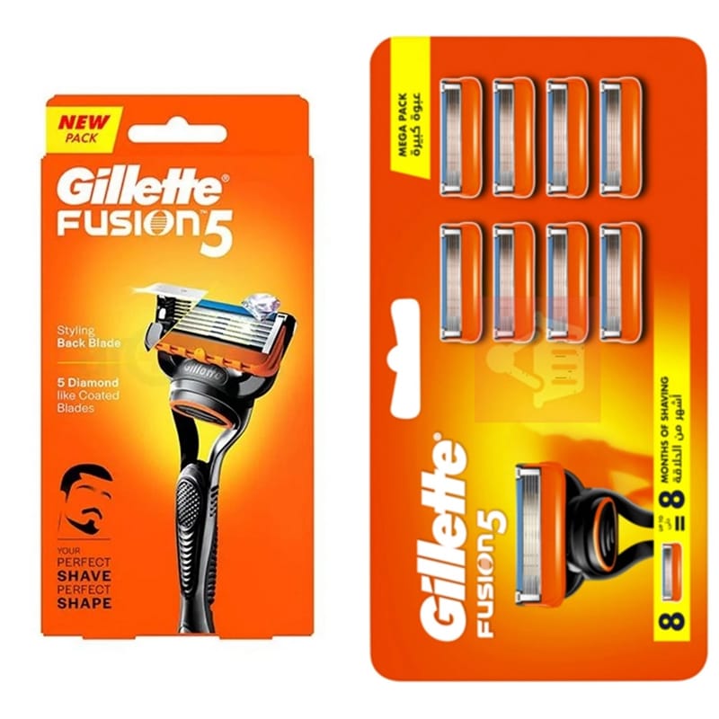 Picture of Gillette Fusion 5 Razor And 8Pack Mega Blade Combo Set