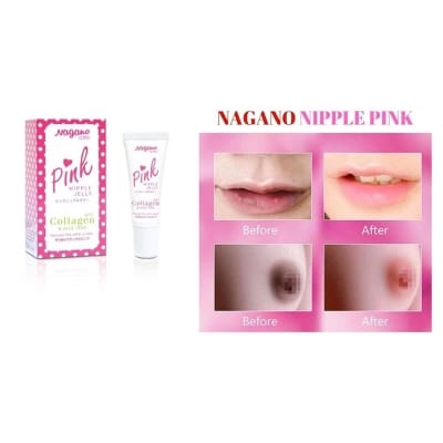 Picture of NAGANO PINK Jelly Lips Nipples Vitamin E Collagen Aloe Vera Whitening Tint 10g