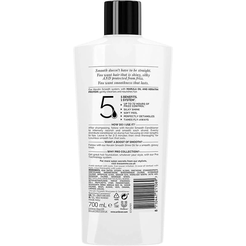 Picture of TRESemme Pro Collection Keratin Smooth Shampoo,and Conditioner,700ml