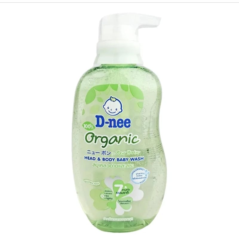 Picture of D Nee Organic Head & Body Baby Wash Gentle Form Nature Gluten Free For Newborn 380ml