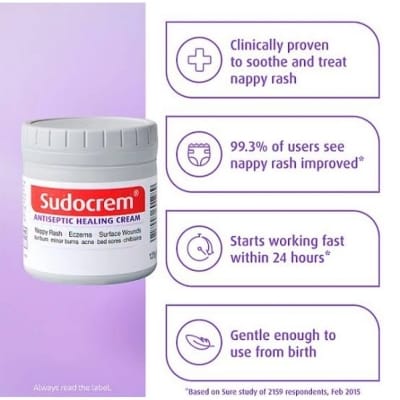 Picture of Sudocrem Antiseptic Healing Nappy Rash Cream (Uk) - 125Gm