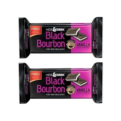 Picture of Parle Hide & Seek Black Bourbon Vanilla Biscuit (Indian) - 100Gm (Combo Pack)