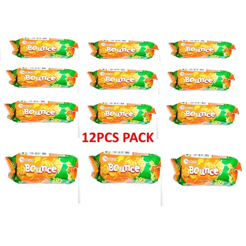 Picture of Sunfeast Bounce Tangy Orange Creme Biscuts 12Pcs Pack