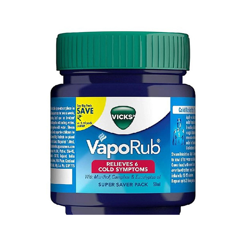 Picture of Vicks Vaporub Ointment Relieves 6 Cold Symptoms (Indian) - 50Ml