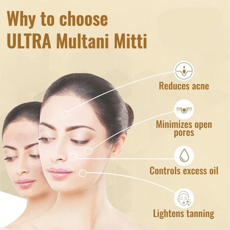 Picture of Ayur Multani Matti Pure&Fresh (Indian) Face Pack - 100Gm