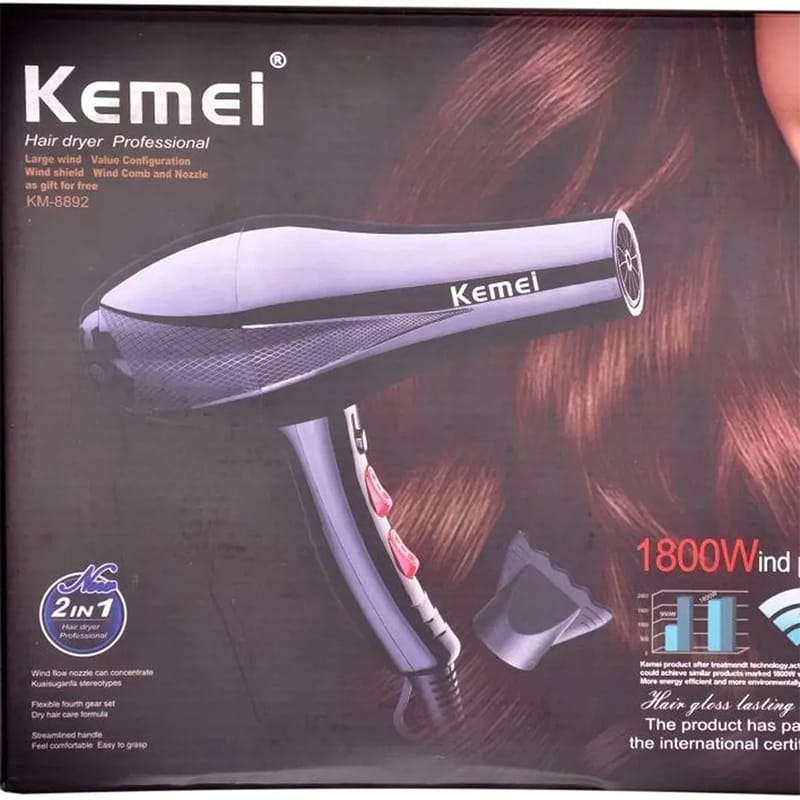 Picture of Kemei Km-8892 Professional Hair Dryer 3000W Wind Power Hair Dryer