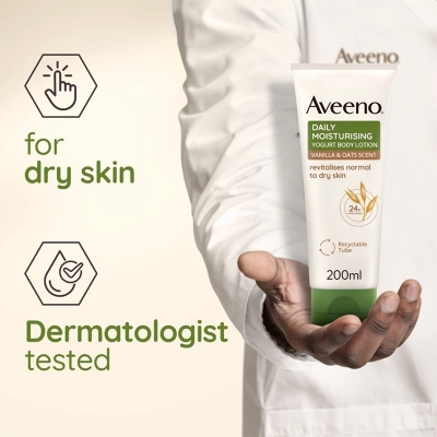 Picture of Aveeno Daily Moisturizing Yogurt Body Cream Vanilla & Oat Scent - 200Ml