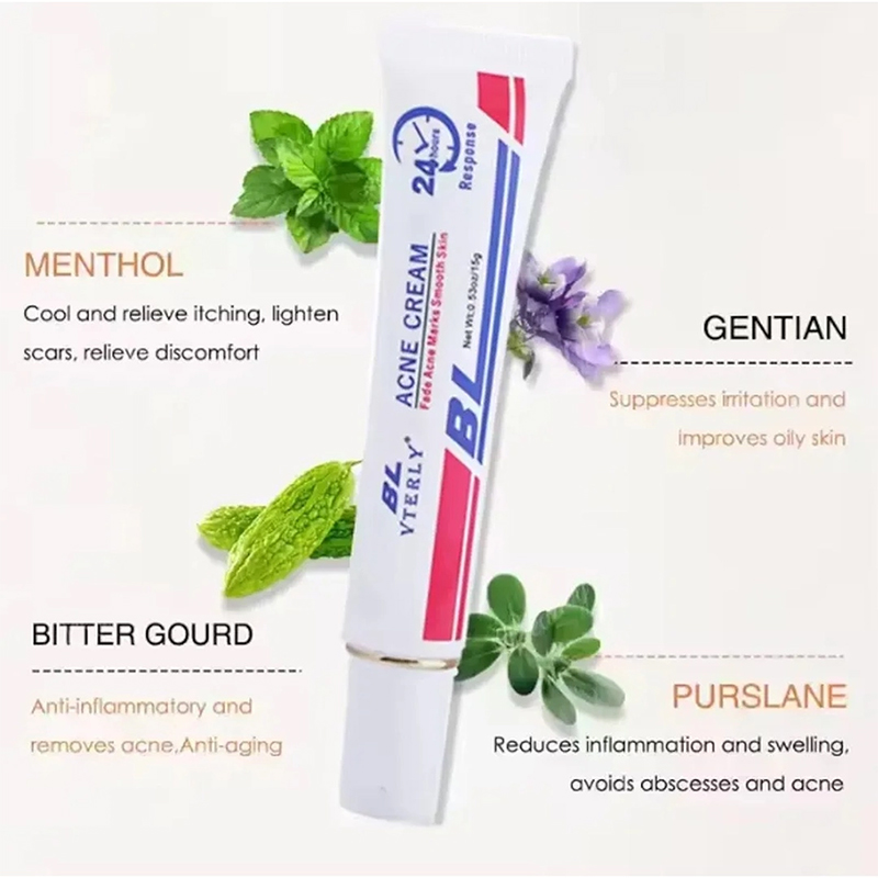 Picture of Acne Cream Scar Treatment Fast Acting - 24-Hour Spot Reduction, Anti Acne Formula, Sensitive Skin Safe, Includes Rapid Acne Scar Removal, Moisturizer, Deep Pore Cleansing - 15g