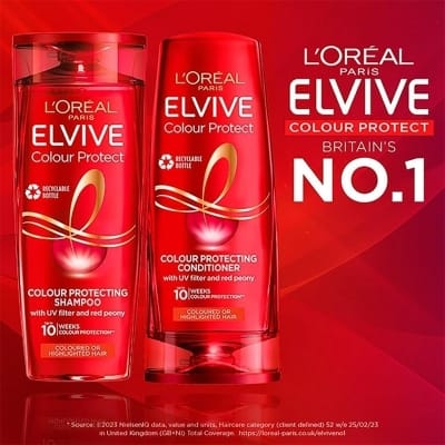 Picture of Loreal Elvive Color Protecting Shampoo and Conditioner combo pack 400ml (France)