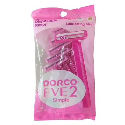 Picture of DORCO EVE 2 Twin Blade Disposable Body Razor for Women (5 Razors Pack)