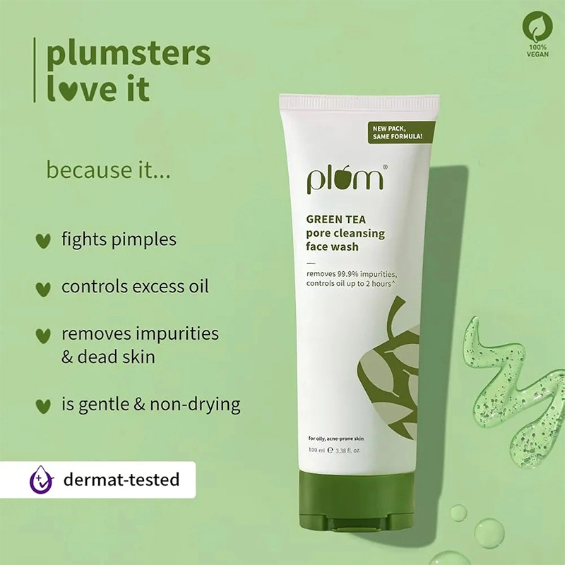 Picture of Plum Green Tea Pore Cleansing Face Wash Oily Skin Face Wash 100ml