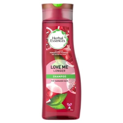 Picture of Herbal Essences Love Me Longer Shampoo Infused with Pomegranate Essences and Red Berries Scent for Damaged Hair 400ml