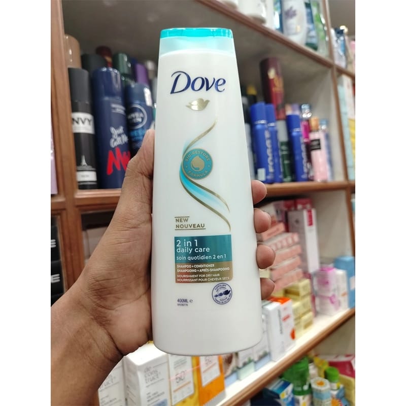 Picture of DOVE Shampoo and Conditioner 2 in 1, for dry hair, Daily Care 2in1 400ml