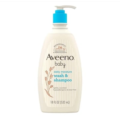 Picture of Aveeno Baby Daily Moisture Gentle Body Wash & Shampoo with Oat Extract, 2-in-1 Baby Bath Wash & Hair Shampoo 532ml