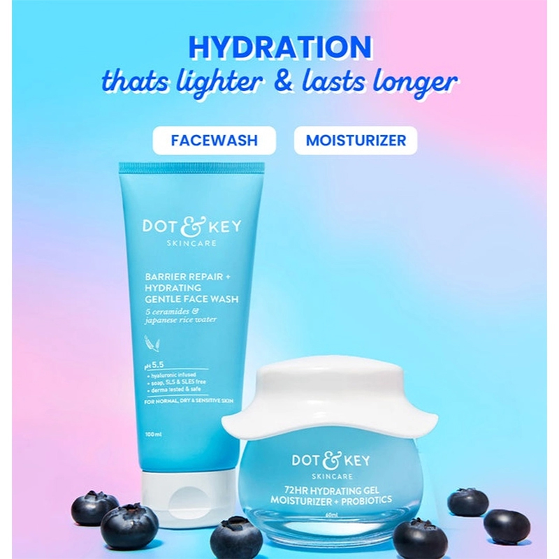 Picture of Dot and key Barrier Repair face wash and Hydrate Moisturizer combo