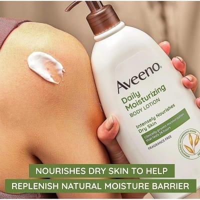 Picture of Aveeno Daily Moisturizing Body Lotion for Dry Skin with Prebiotic Oat, Fragrance & Paraben Free, Non-Greasy, Non-Comedogenic, for Sensitive Skin & 72-Hour Moisturizer 532ml