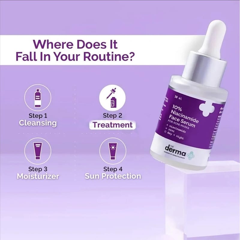 Picture of The Derma Co 10% Niacinamide Face Serum for Acne Marks 30ml