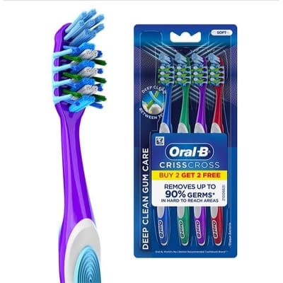 Picture of Oral-B CrissCross Bacteria Blast Soft Toothbrush Buy 2 Get 2 Free