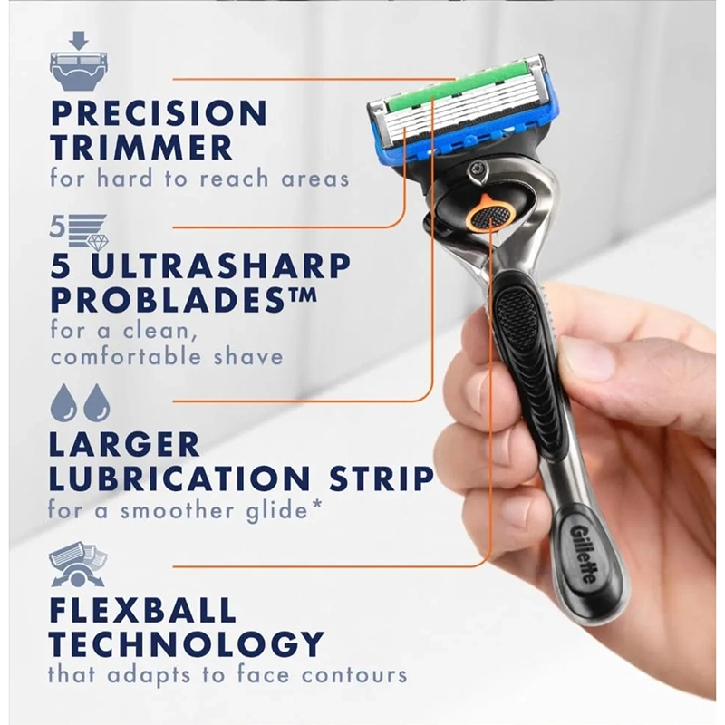 Picture of Gillette ProGlide Razor Refills for Men, 4 Razor Blade Refills