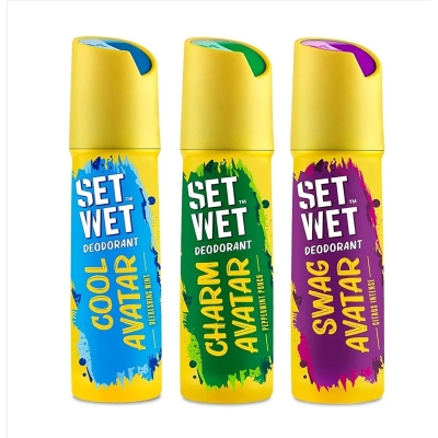 Picture of SET WET Deodorant Spray Perfume Cool, Charm & Swag Avatar for men, 150ml (Pack of 3)