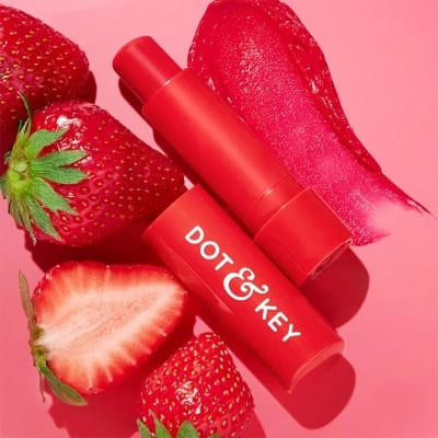 Picture of Dot And Key Barrier Repair Hydrating Tinted Lip Balm - Strawberry Red