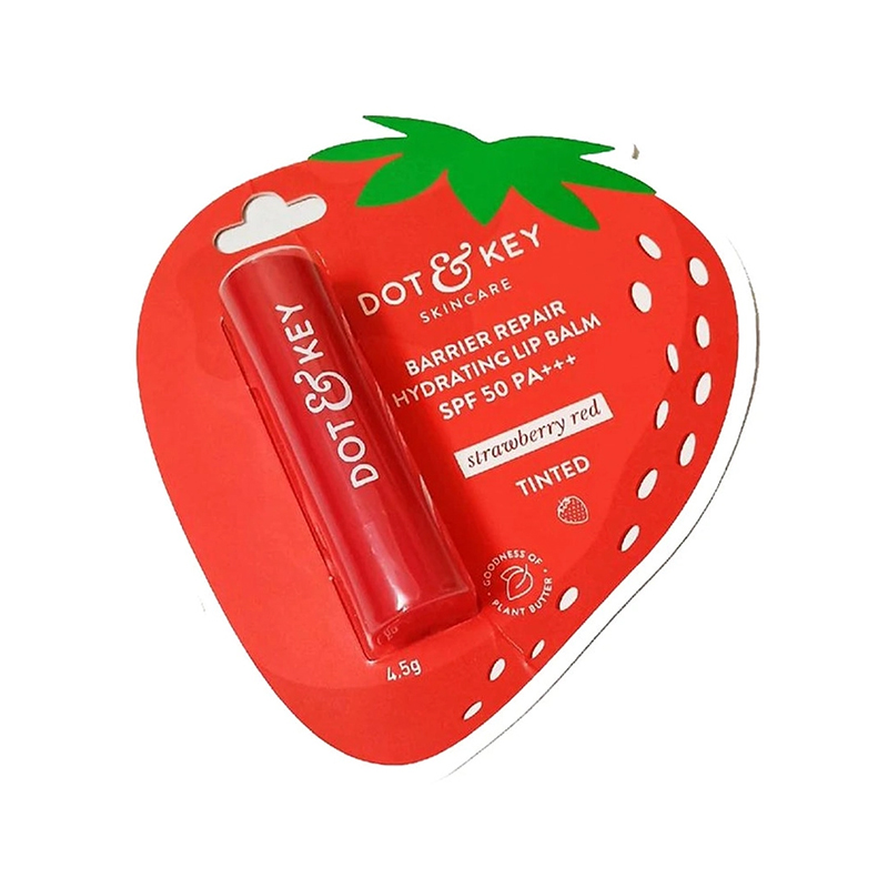 Picture of Dot And Key Barrier Repair Hydrating Tinted Lip Balm - Strawberry Red