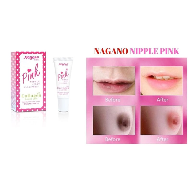 Picture of NAGANO PINK Jelly Lips Nipples Vitamin E Collagen Aloe Vera Whitening Tint 10g