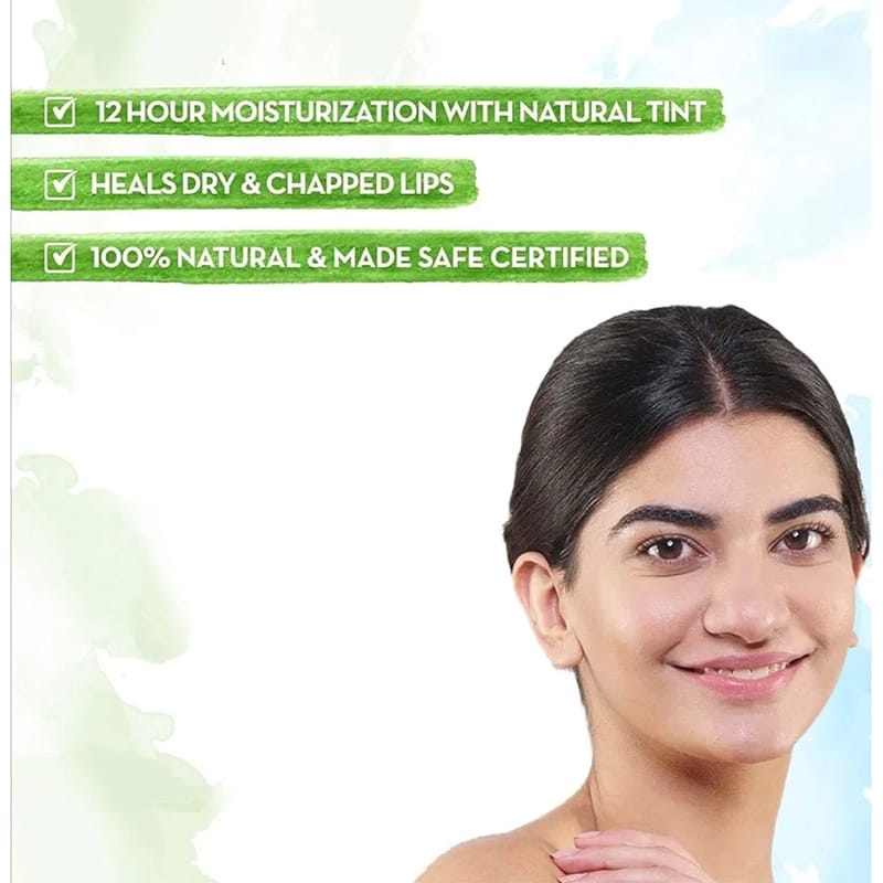 Picture of Mamaearth Nourishing Rose Tinted Natural Lip Balm | 12 Hour Moisturizing with Castor & Rose Oil | Relieves Dry, Cracked Lips & Makes Lips Soft & Supple