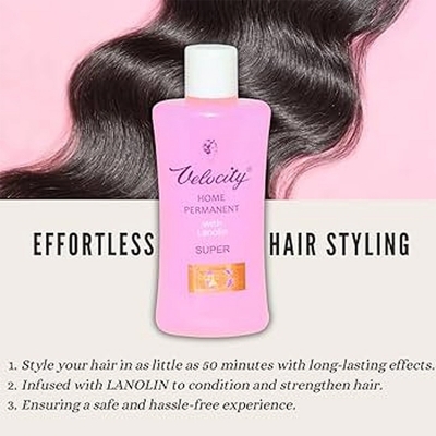 Picture of Velocity Home Permanent for Hair Curling and Straightening - 100 ml