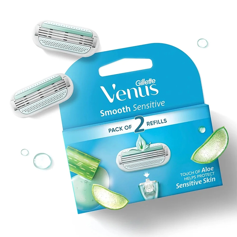 Picture of Gillette Venus Smooth Sensitive Women's Razor Blade Refills 2 Blades