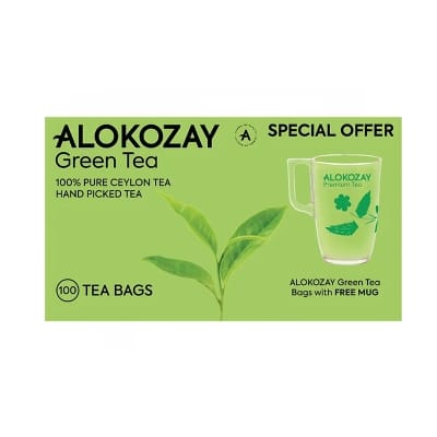 Picture of Alokozay Green Tea - 100 Tea Bags + Free Mug