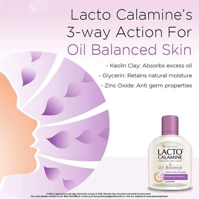 Picture of Calamine Daily Face Care Lotion Oil Balance Kaolin Clay Therapy (Indian) - 120Ml