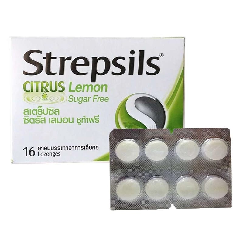 Picture of Strepsils Citrus Lemon (Sugar Free) 16 Lozenges (Thailand)