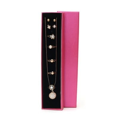 Picture of Necklace + Finger Ring + Earrings Set For Women
