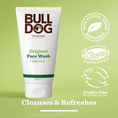 Picture of Bulldog Original Face Wash Aloe Vera Cleanses & Refreshes (Uk) - 150Ml