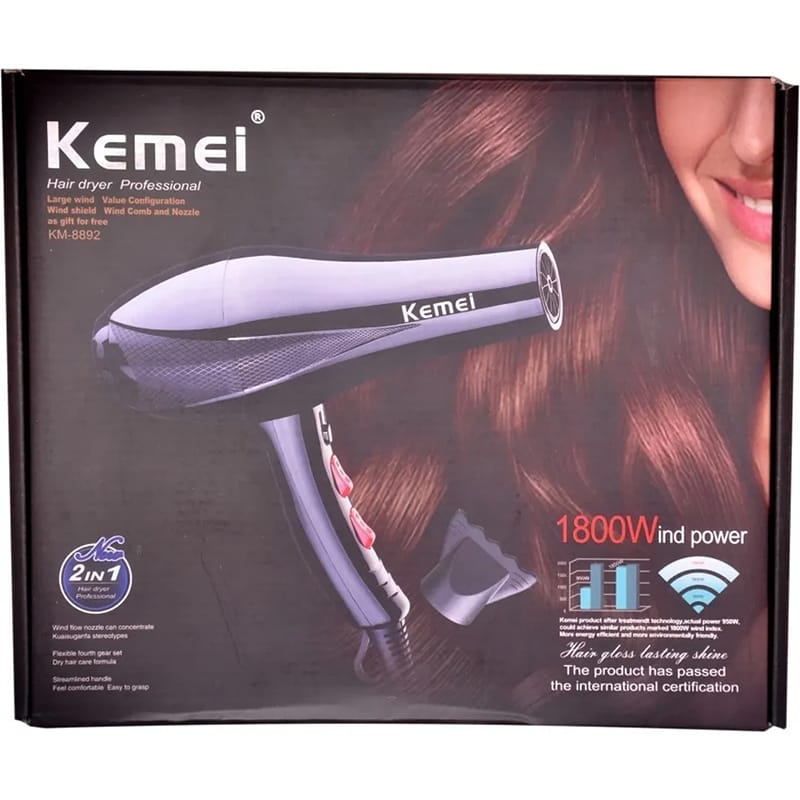 Picture of Kemei Km-8892 Professional Hair Dryer 3000W Wind Power Hair Dryer