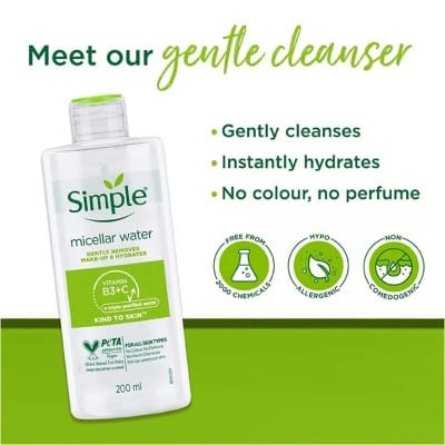 Picture of Simple Micellar Water Gently Removes Make Up & Hydrates - 2000Ml