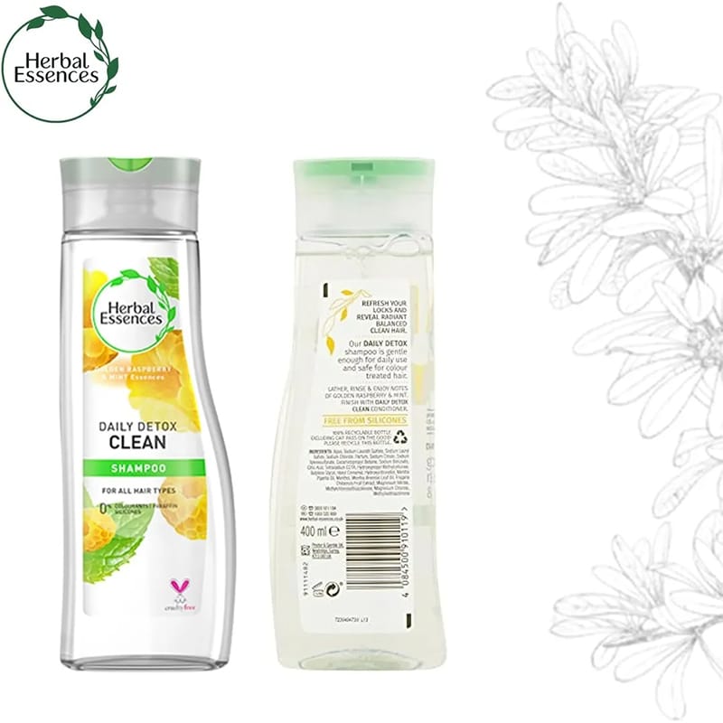 Picture of Herbal Essences Crimson Orange & Mint Essence Daily Detox Clean Shampoo (France) - 400Ml