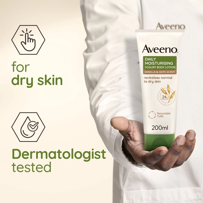 Picture of Aveeno Daily Moisturizing Yogurt Body Cream Vanilla & Oat Scent - 200Ml