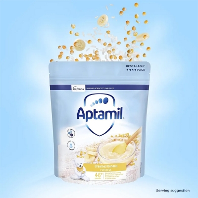Picture of Aptamil Creamed Banana Porridge 4 - 6+ Month Uk - 125Gm