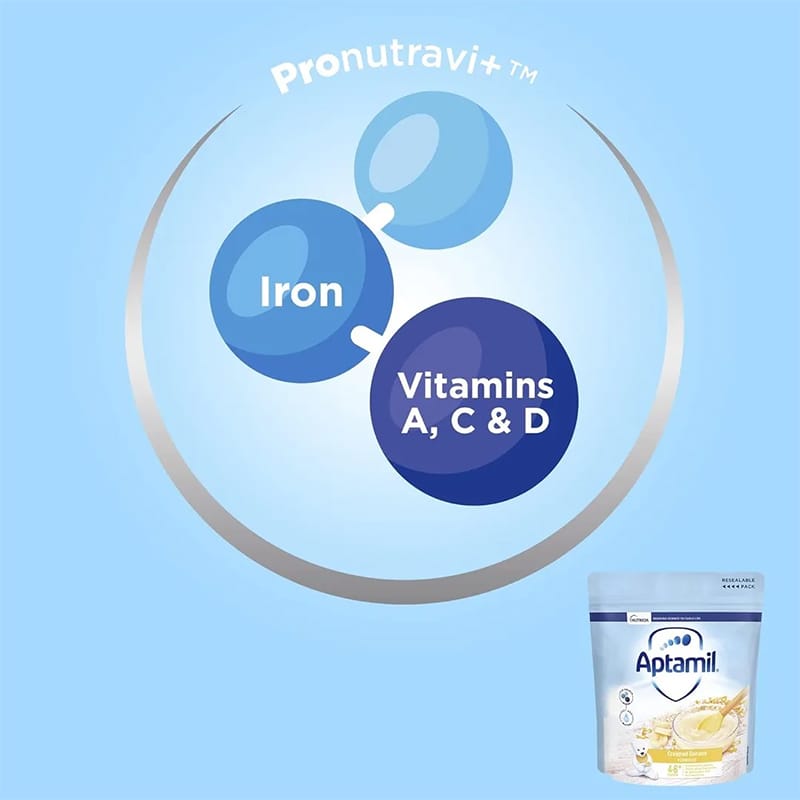 Picture of Aptamil Creamed Banana Porridge 4 - 6+ Month Uk - 125Gm