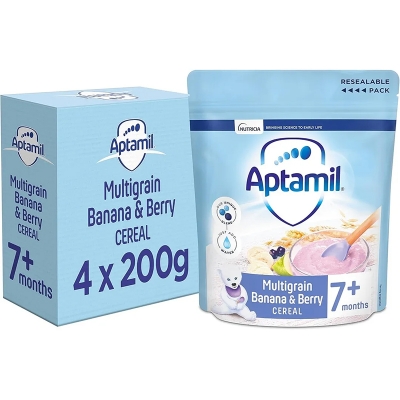 Picture of Aptamil Multigrain Banana & Berry Cereal 7+ Month Uk - 200Gm