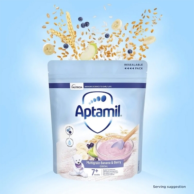Picture of Aptamil Multigrain Banana & Berry Cereal 7+ Month Uk - 200Gm
