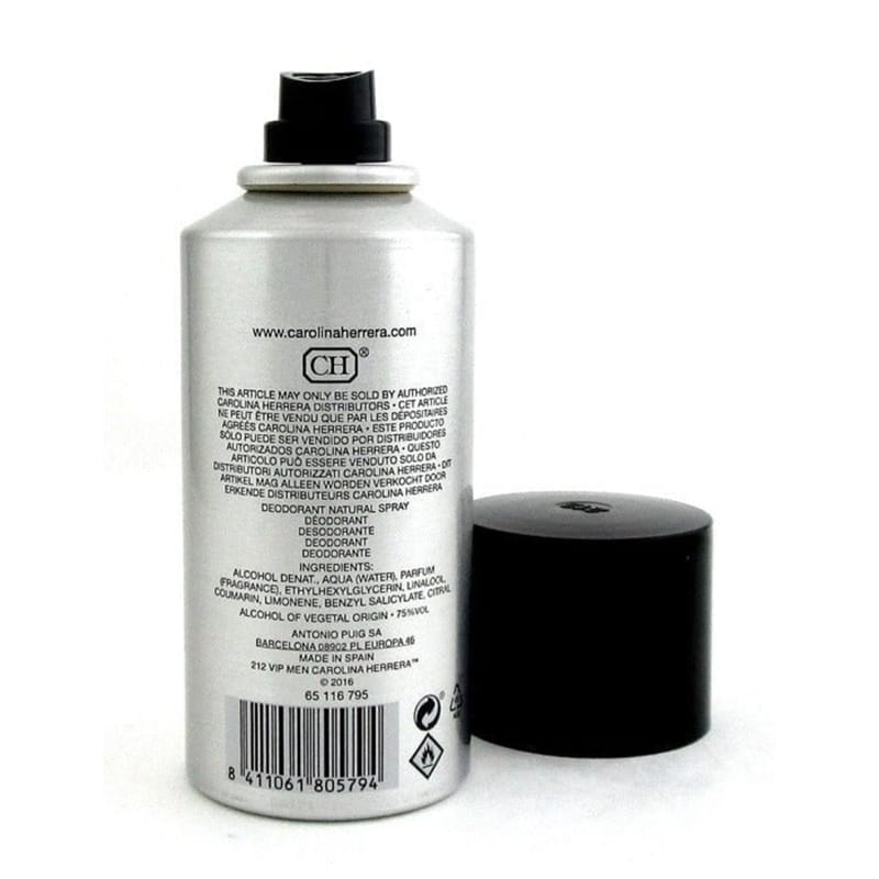 Picture of Carolina Herrera 212 Vip Men Nyc Deodorant Natural Spray - 150Ml