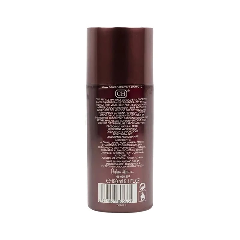Picture of Carolina Herrera 212 Sexy Men Deodorant Natural Spray - 150Ml