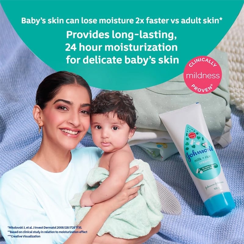 Picture of Johnsons Milk + Rice Baby Cream (India) - 50Gm